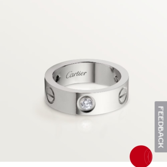 Cartier 18k white gold ring lightly worn